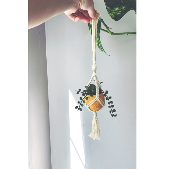 Accessories - Handmade Mini Macrame Rearview Mirror Plant Hanger
